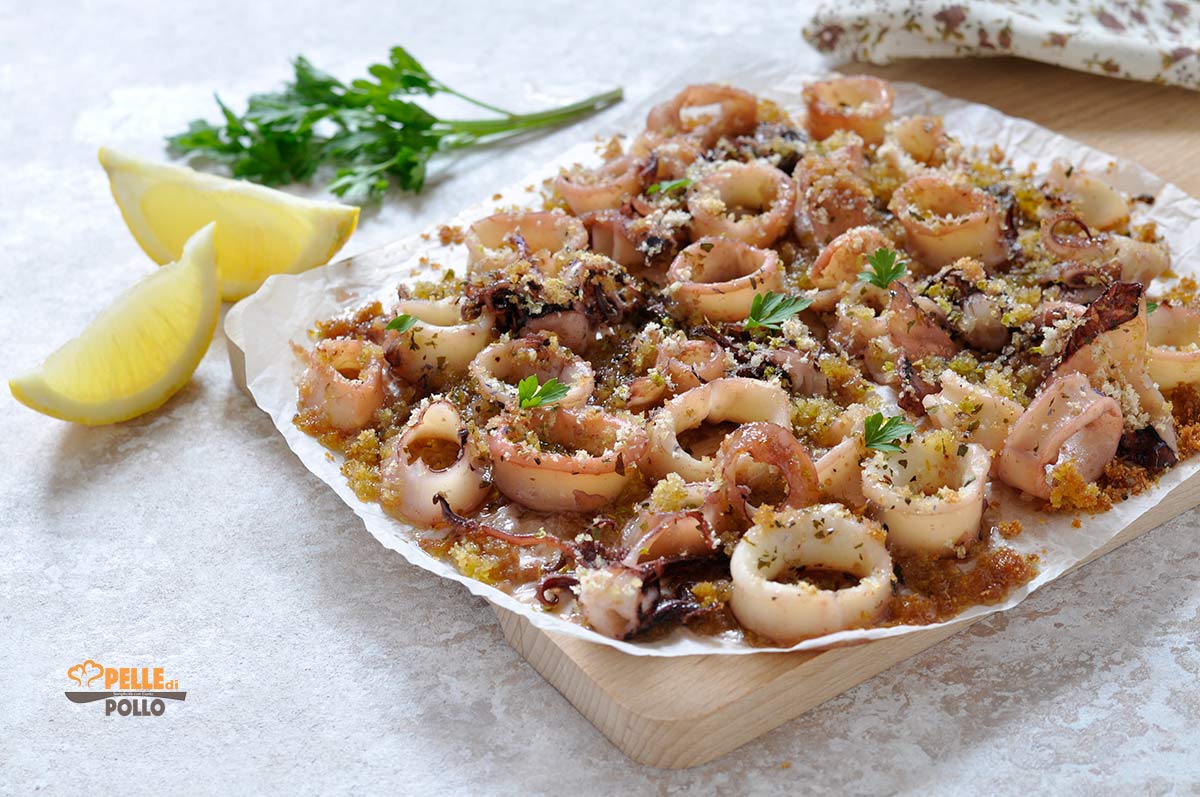 Calamari al limone gratinati al forno