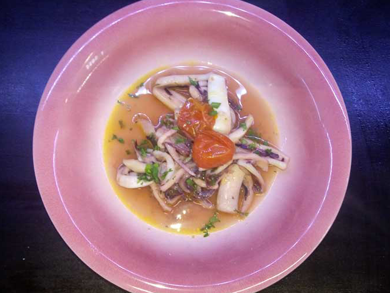Calamari con pomodorini perino