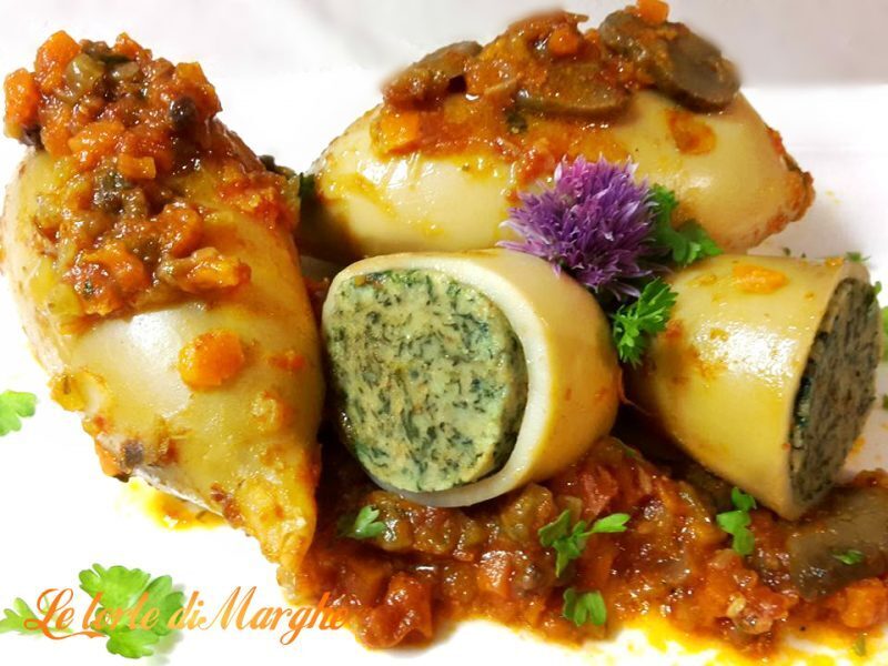 Calamari ripieni di spinaci