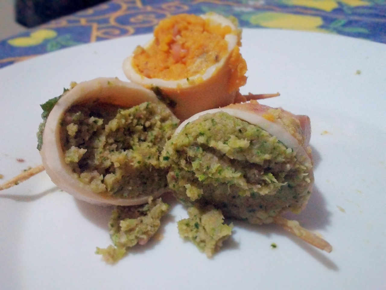 Calamari ripieni vegetariani