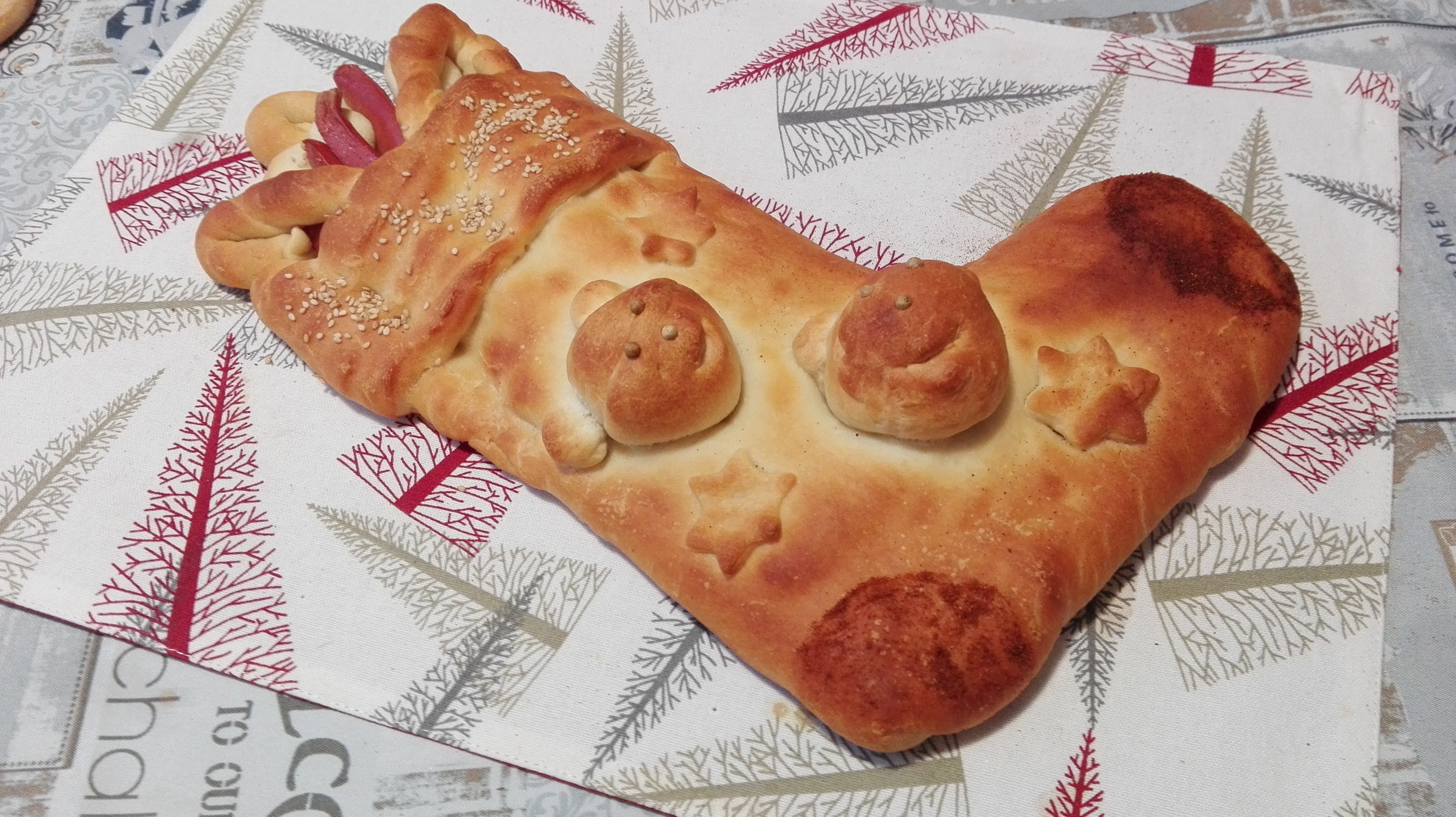 Calza della befana farcita salata