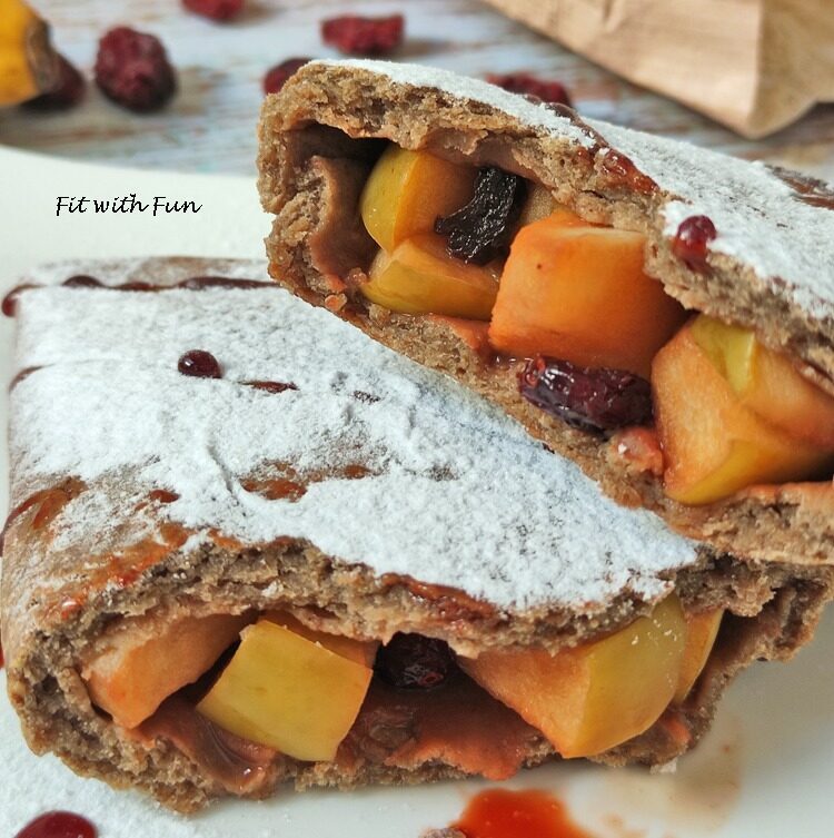 Calzone torta di mele fit vegan senza glutine