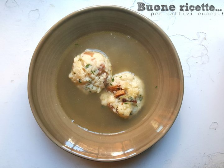 Canederli in brodo, ricetta classica