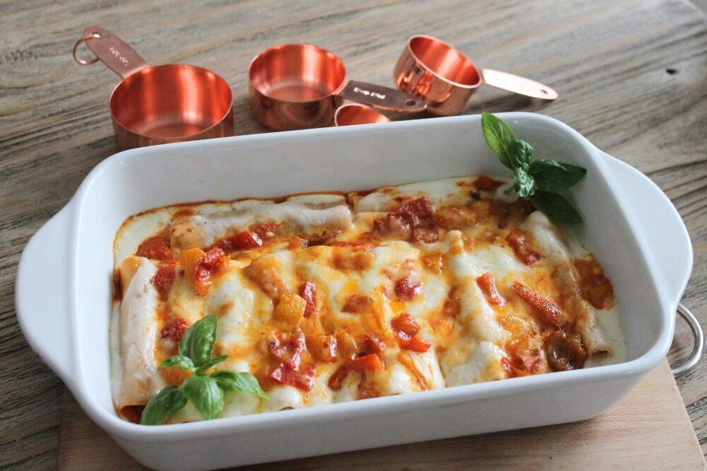 Cannelloni al forno con i peperoni