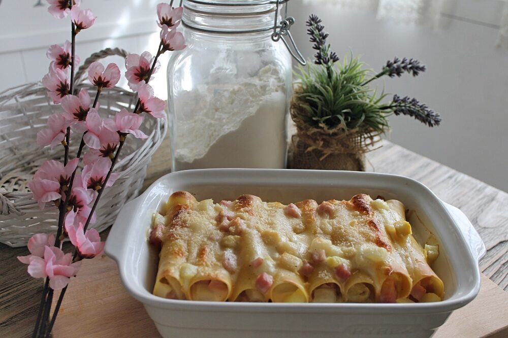 Cannelloni asparagi bianchi e cotto