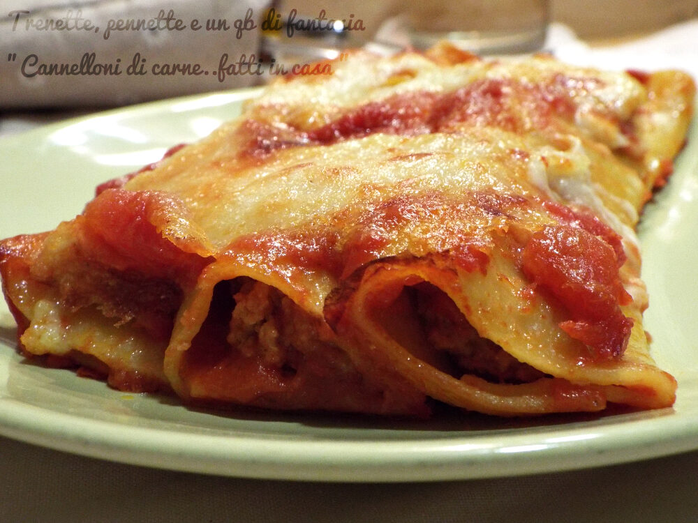 Cannelloni di carne cotti al forno..fatti in casa