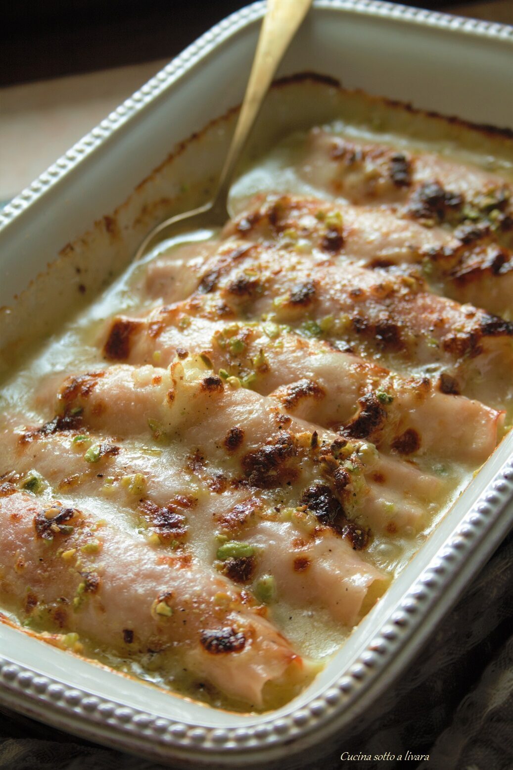 Cannelloni di cotto e riso  ,gratinati in forno
