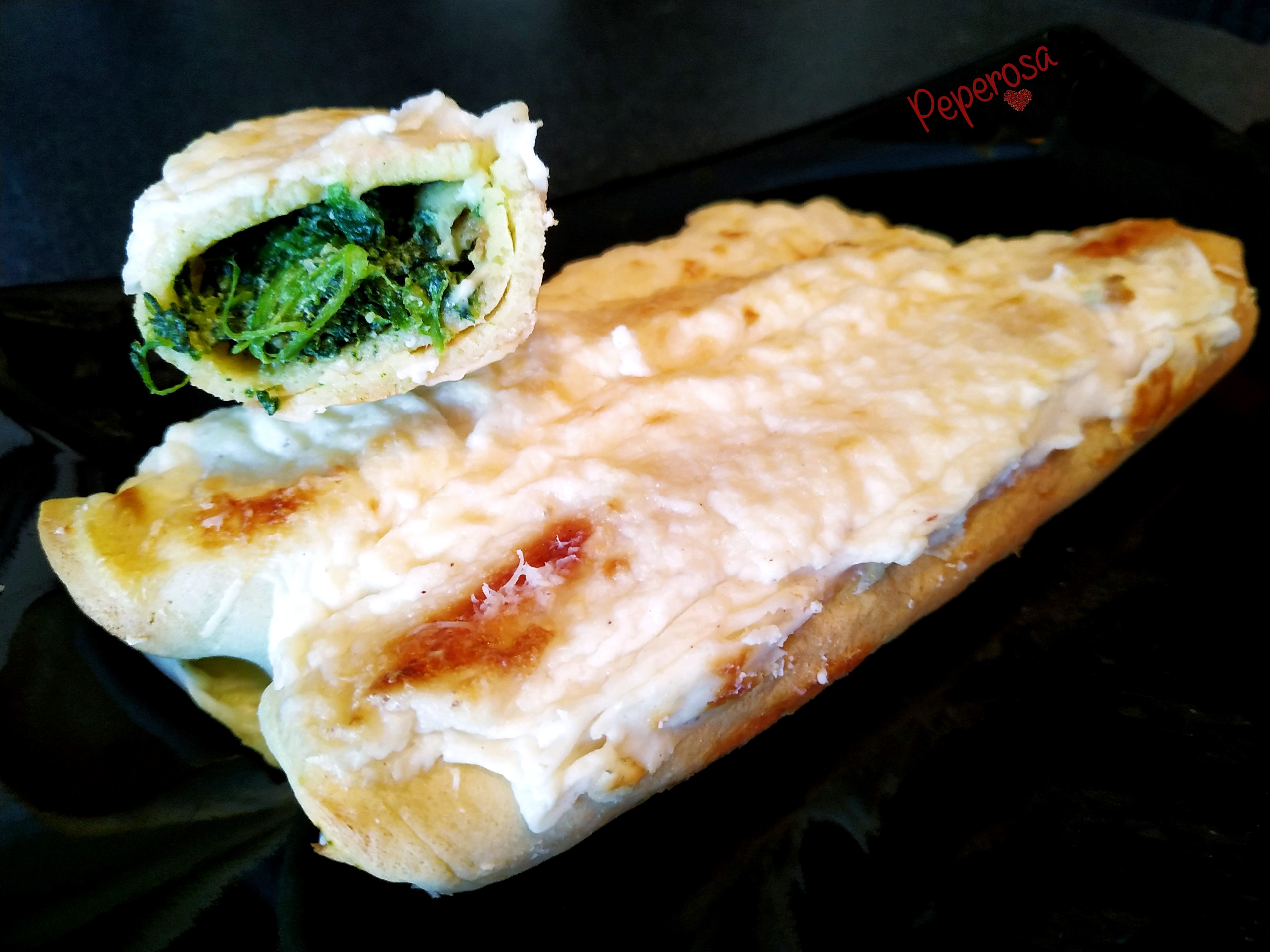 Cannelloni di crepes ricotta e spinaci