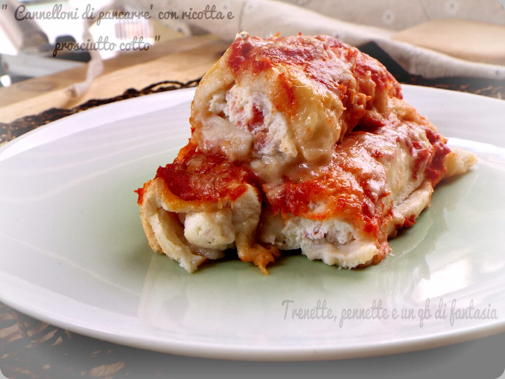 Cannelloni di pancarrè con ricotta e prosciutto cotto