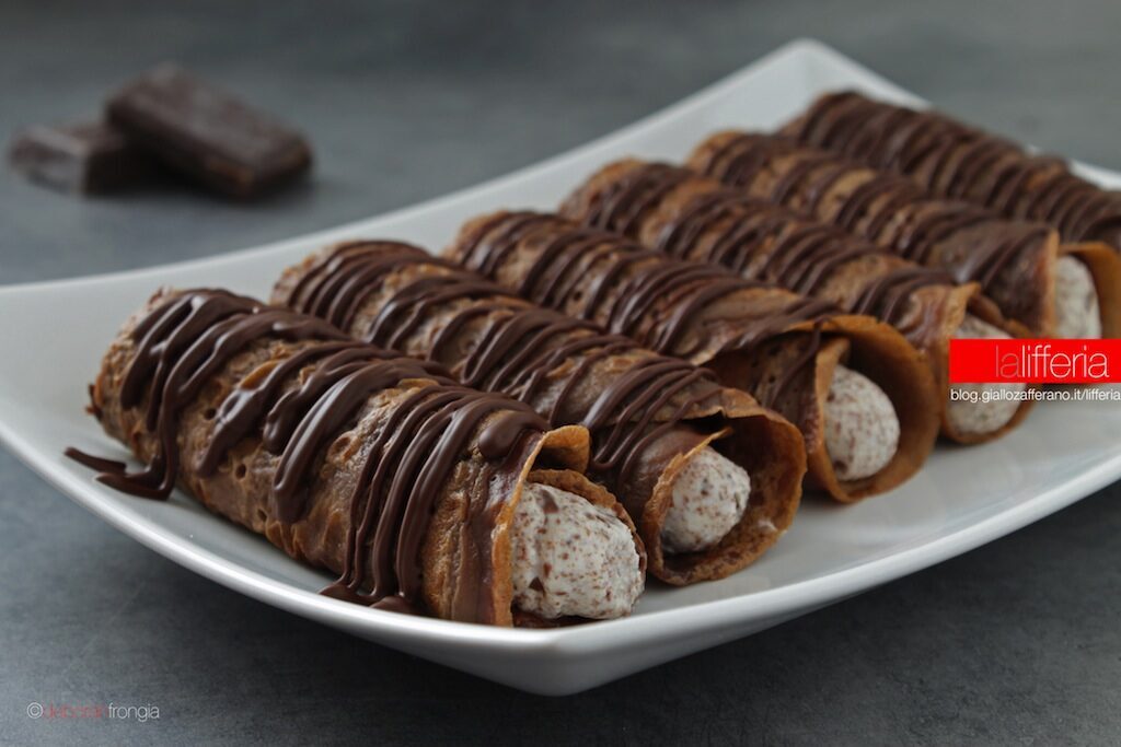 Cannelloni dolci con ricotta, cioccolato e nutella