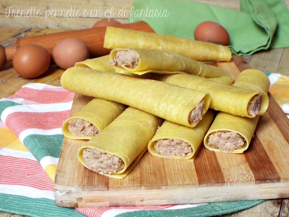 Cannelloni fatti in casa ripieni di carne