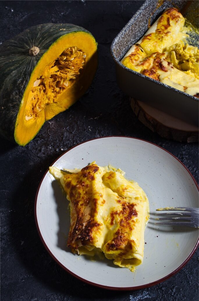 Cannelloni ripieni di zucca e ricotta
