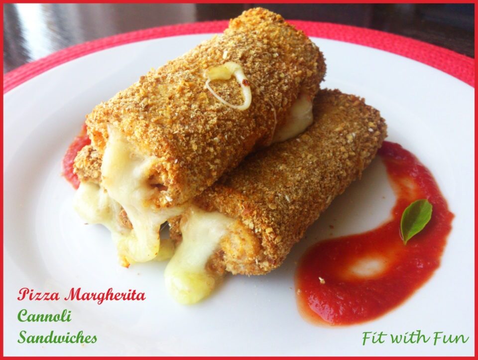 Cannoli di sandwiches al gusto pizza margherita