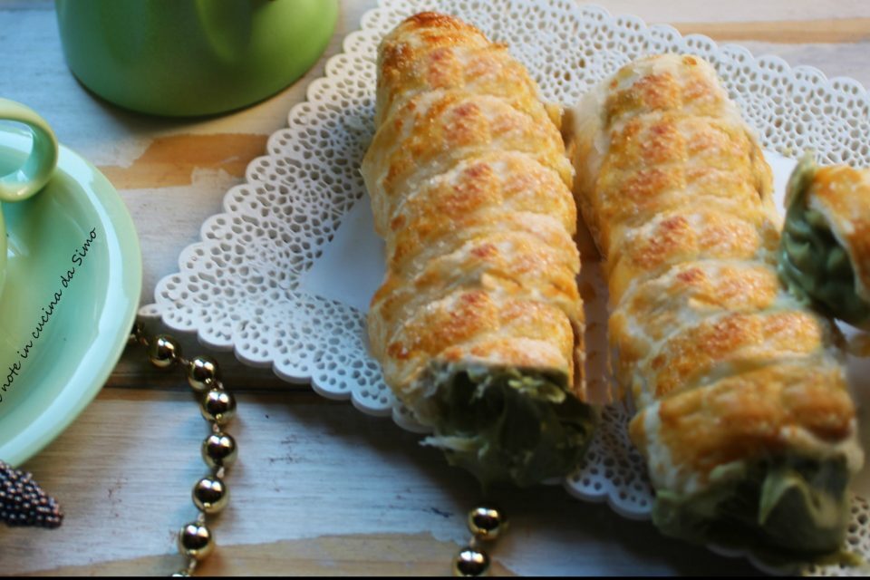 Cannoncini di sfoglia alla crema pistacchio