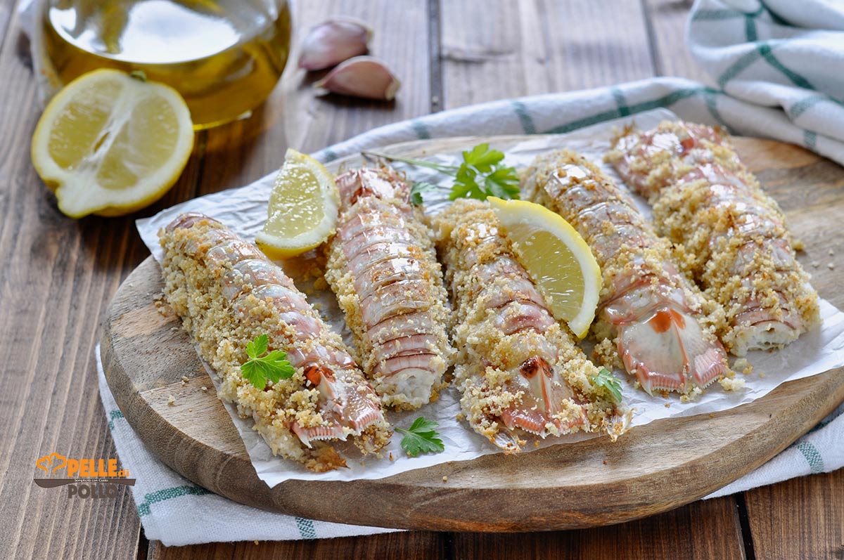 Canocchie gratinate al forno