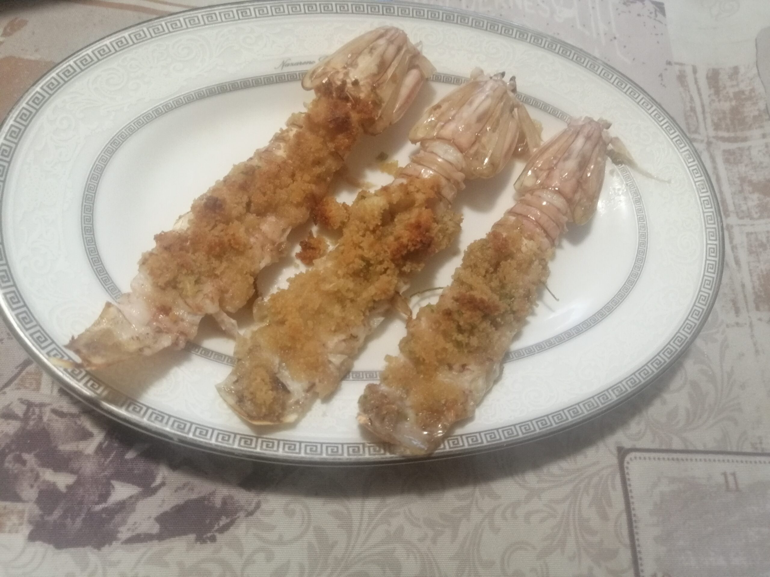 Canocchie gratinate al forno