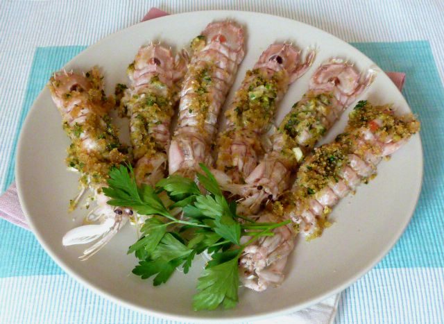 Canocchie gratinate