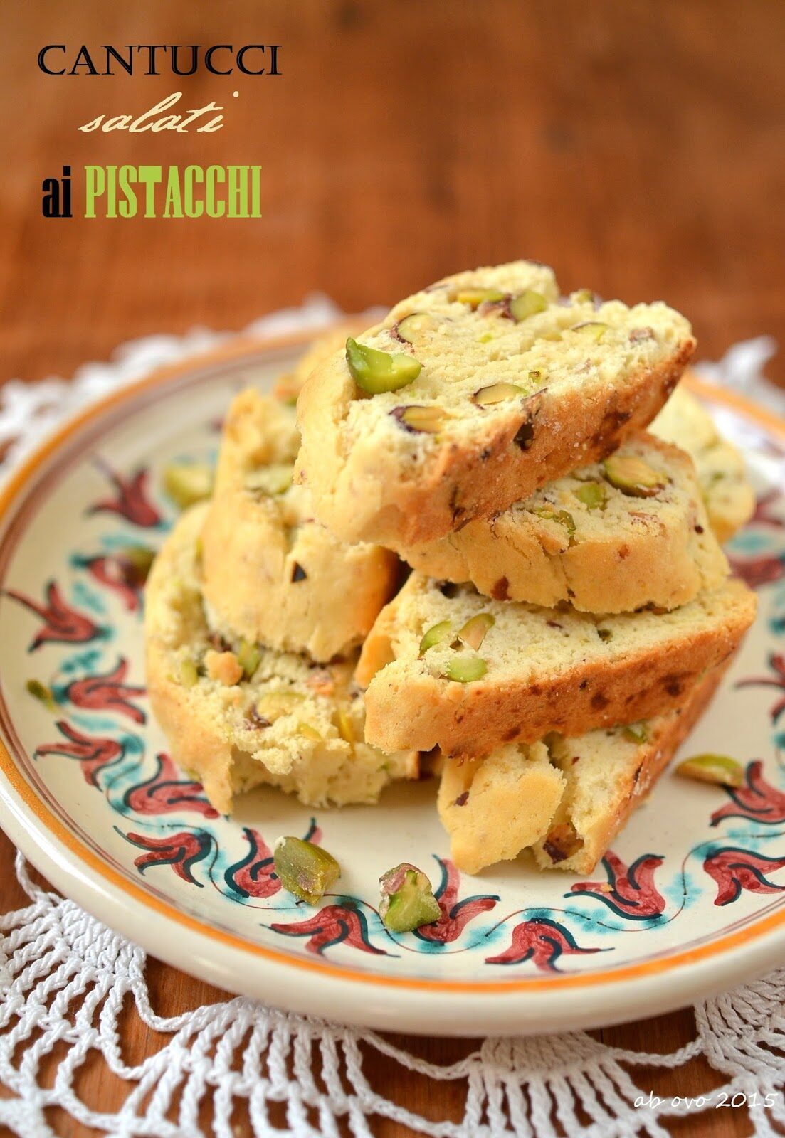 Cantucci salati ai pistacchi