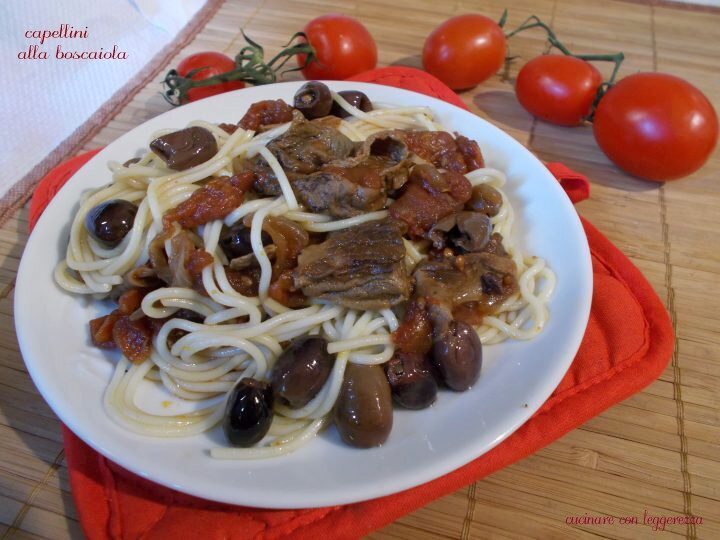 Capellini alla boscaiola