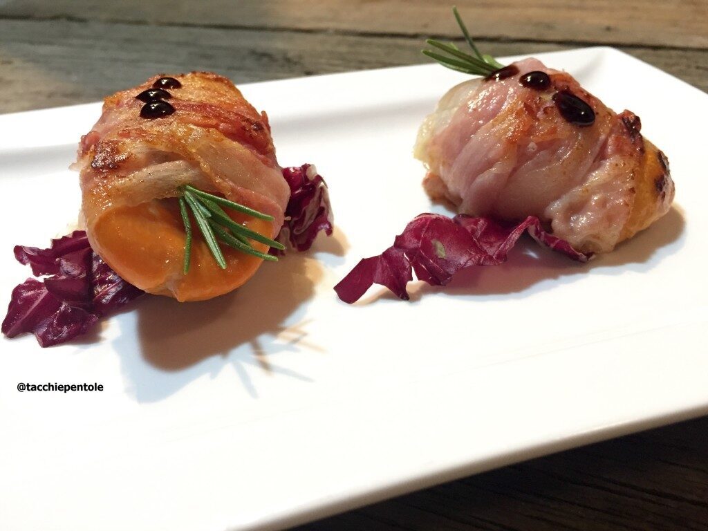 Capesante bardate con pancetta e rosmarino