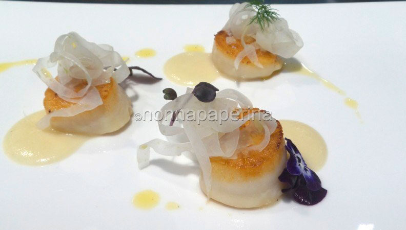 Capesante con chiffonade di finocchi: un piatto leggero e pregiato