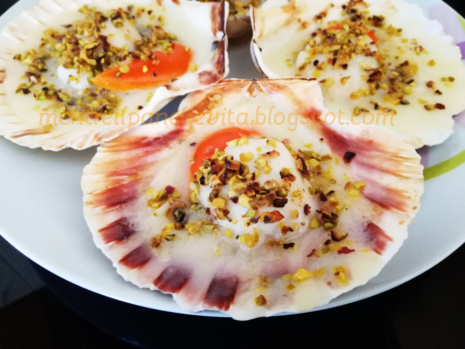 Capesante gratinate al pistacchio