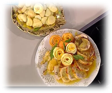 Cappone al forno con castagne e arance da la prova del cuoco