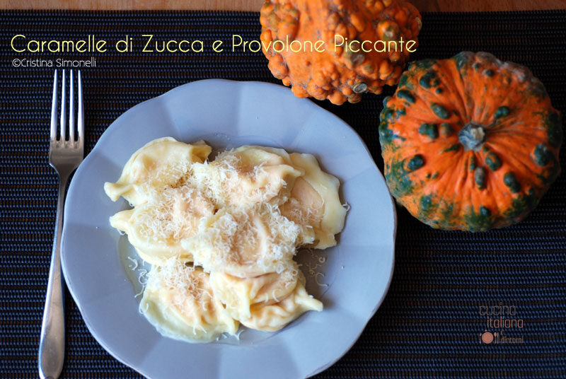 Caramelle di zucca e provolone piccante