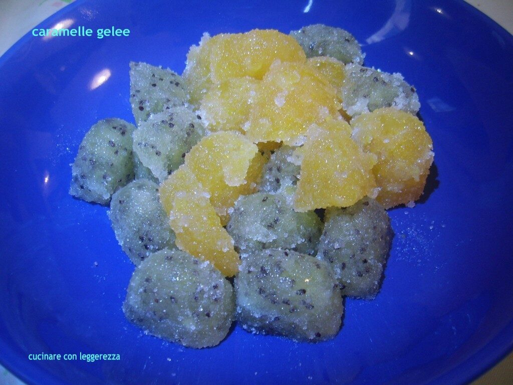 Caramelle gelèe ai kiwi e mandarini