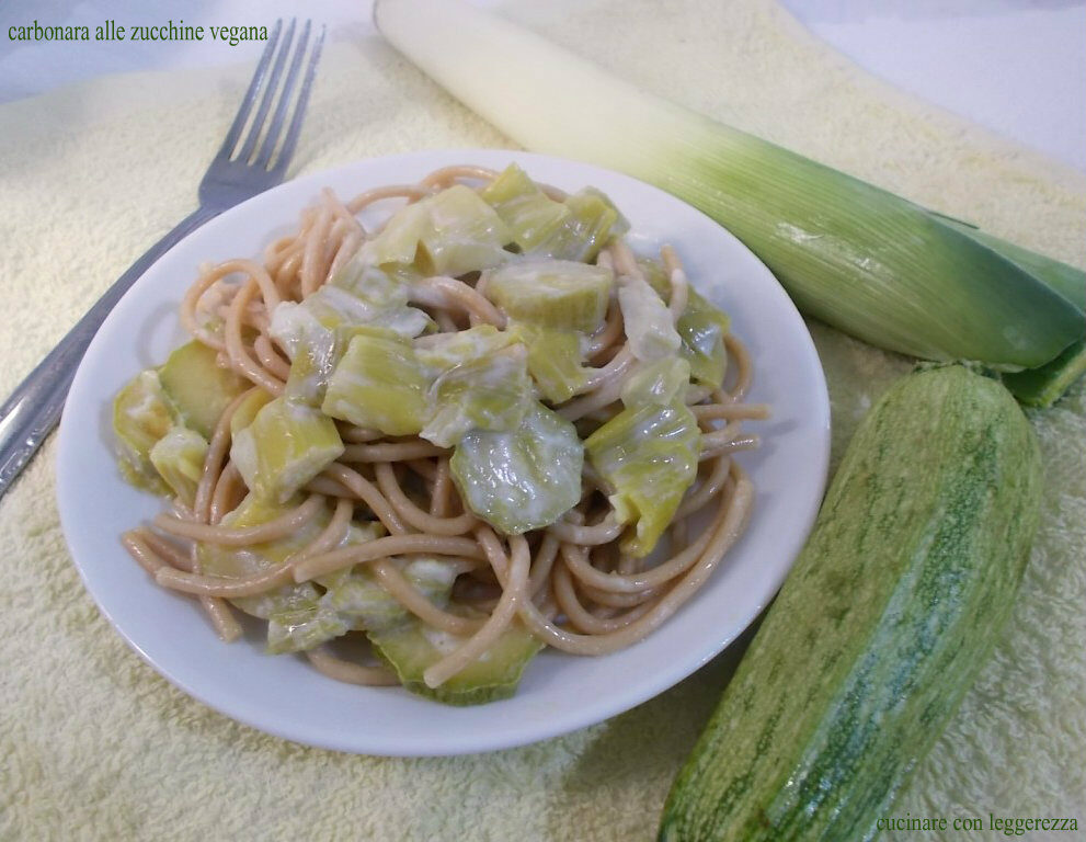 Carbonara alle zucchine vegana