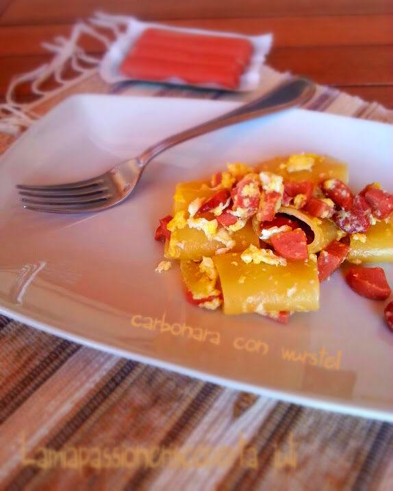 Carbonara con wurstel