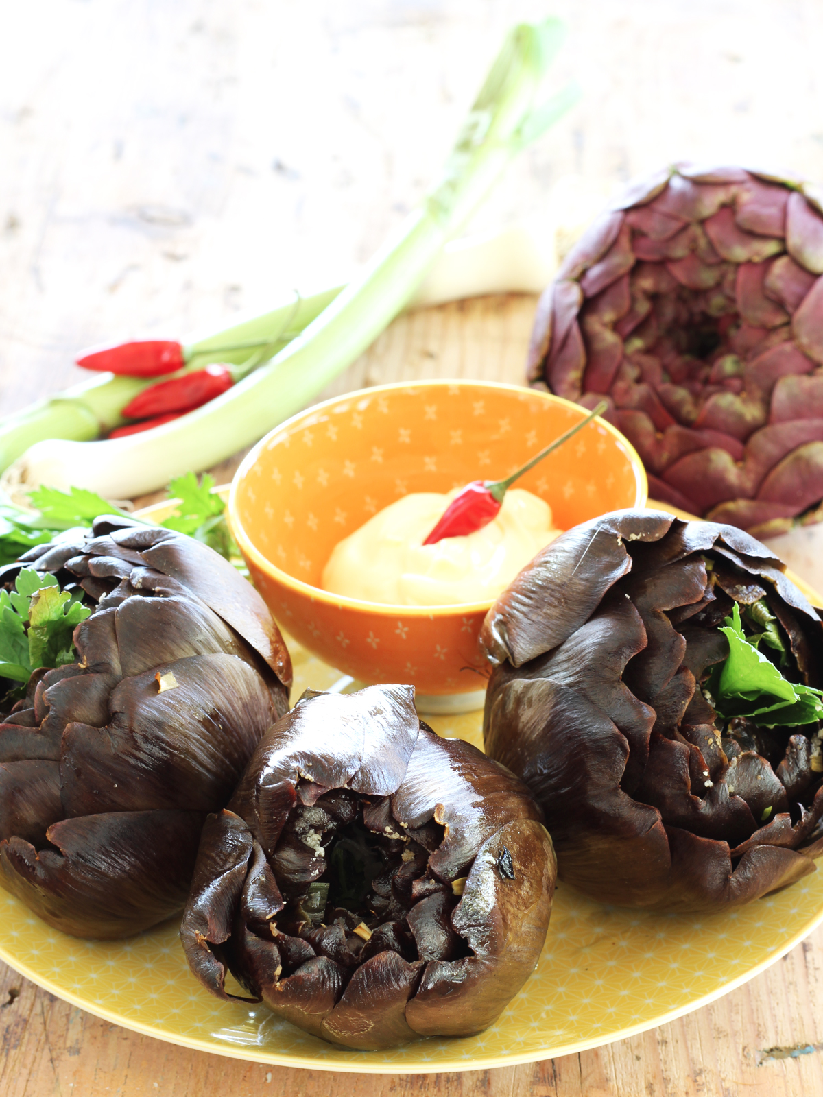 Carciofi arrostiti e salsa aiöli