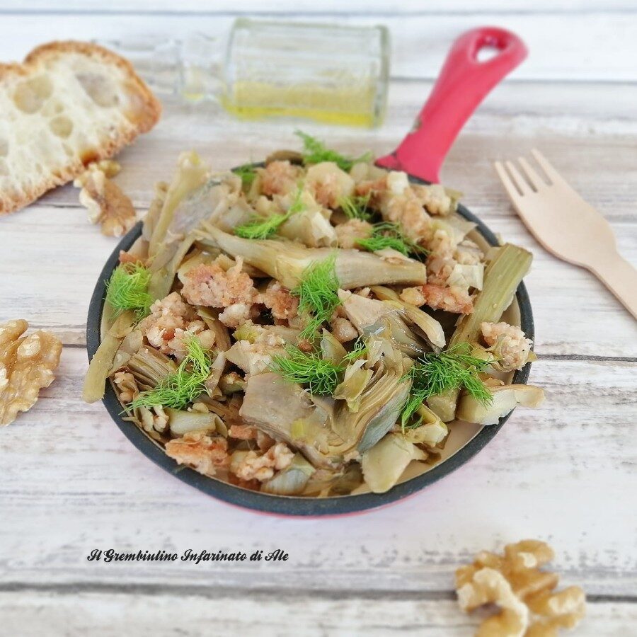 Carciofi con mollica di pane al latte