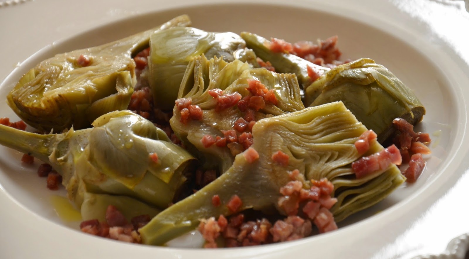 Carciofi con prosciutto
