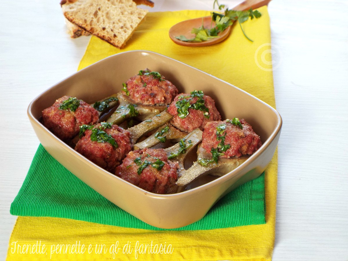 Carciofi con ripieno di carne