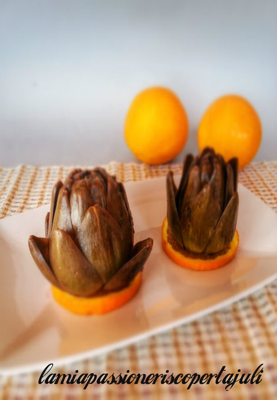Carciofi e arancio a vapore