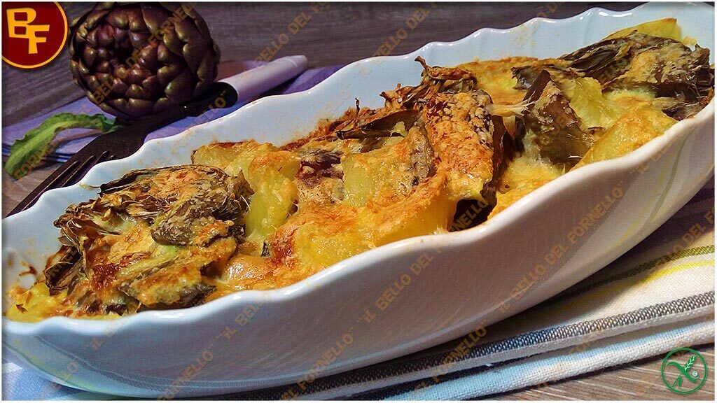 Carciofi e patate al forno gustosi