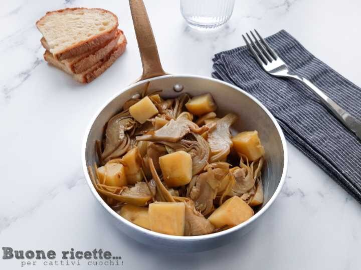 Carciofi e patate in padella