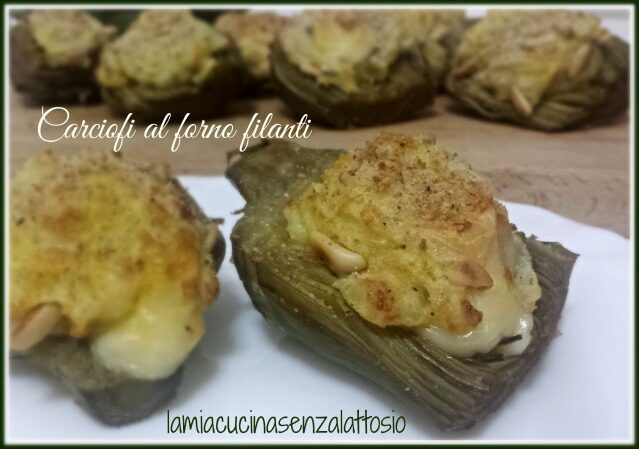 Carciofi filanti al forno