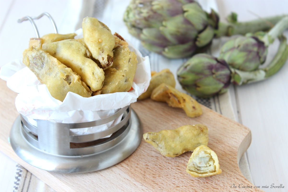 Carciofi fritti con pastella croccante