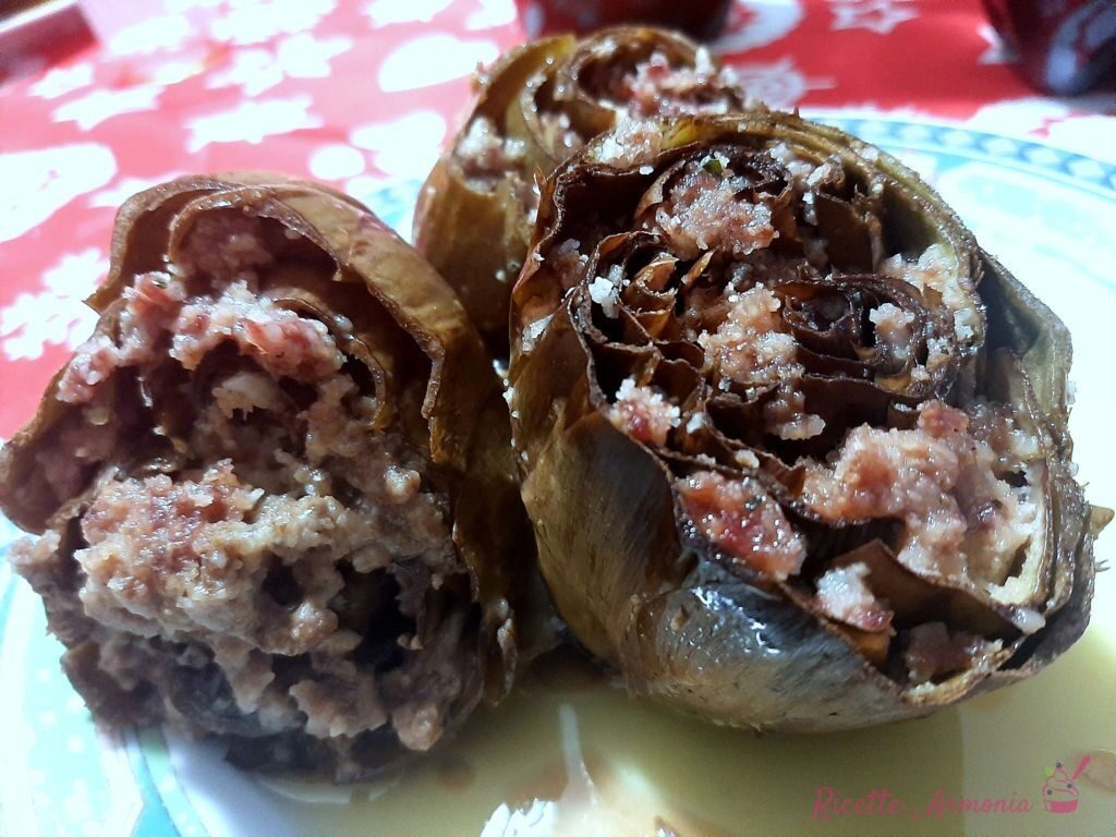 Carciofi mammole ripieni di carne