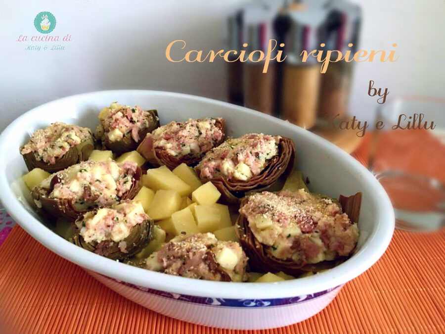 Carciofi ripieni con patate al forno