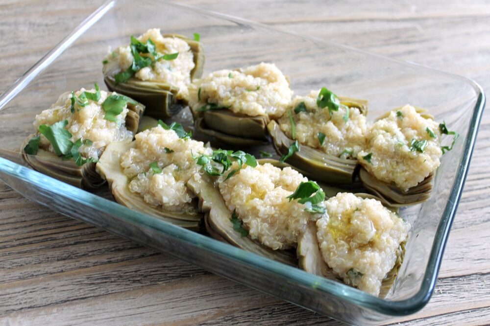 Carciofi ripieni con quinoa