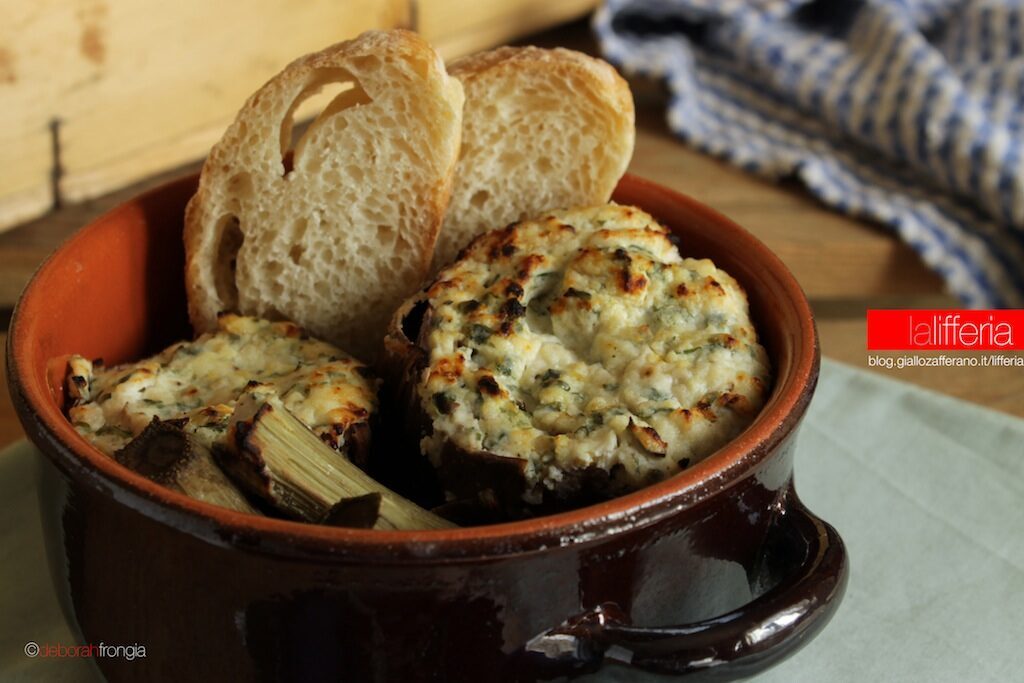 Carciofi ripieni di ricotta