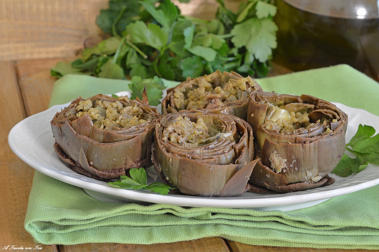 Carciofi ripieni in padella