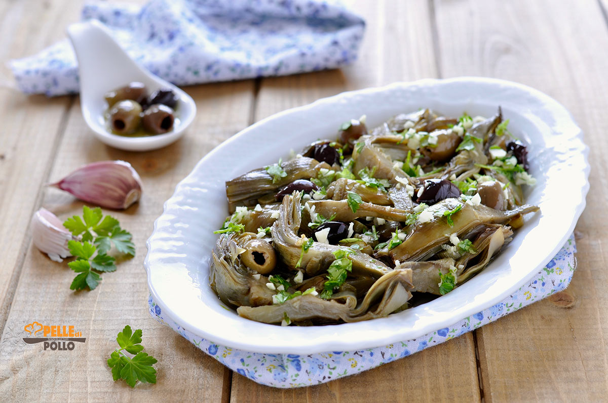 Carciofi trifolati con olive taggiasche