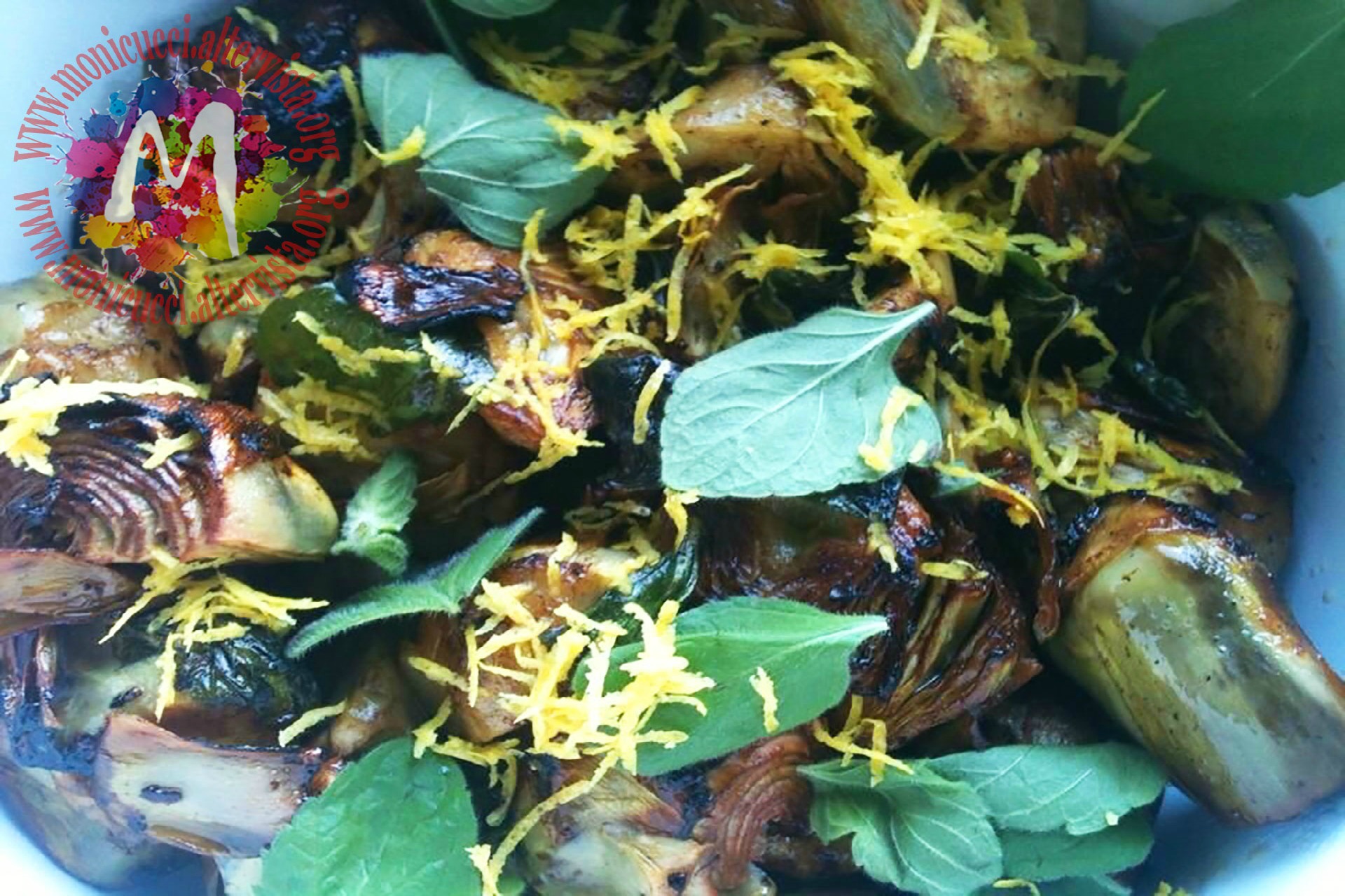 Carciofini croccanti al profumo di limone e menta