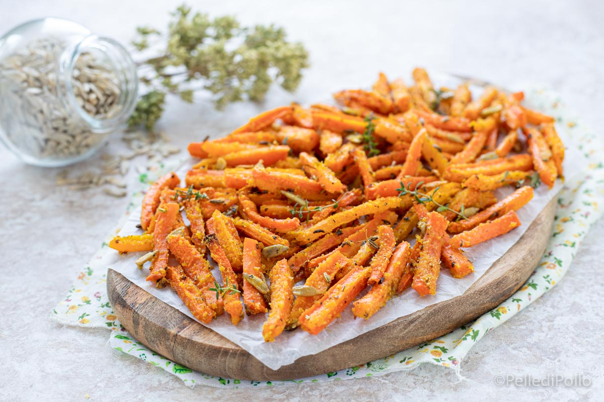 Carote al forno con spezie e semi