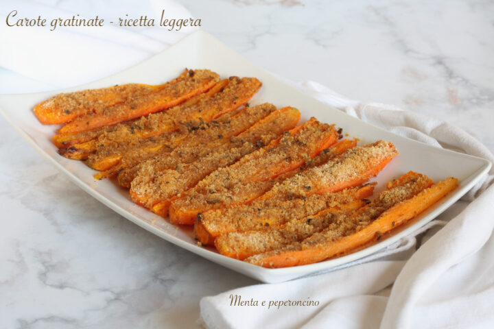Carote gratinate – ricetta leggera