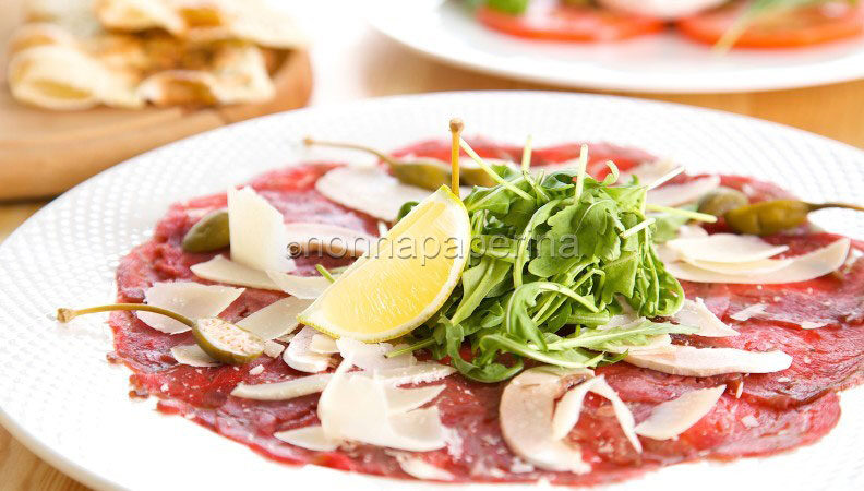 Carpaccio di manzo, veloce e leggero